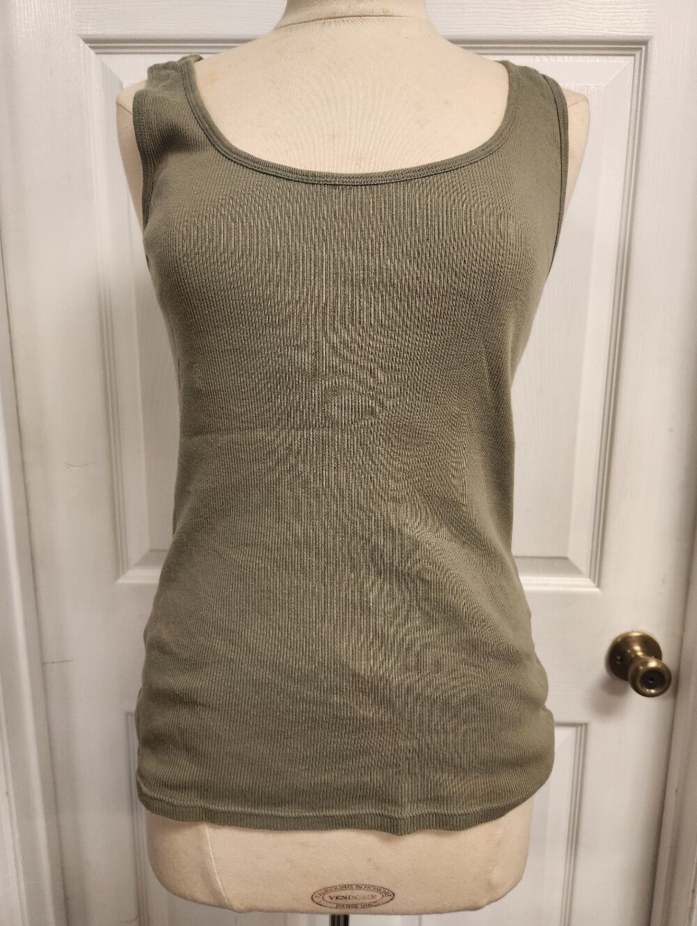 Old Navy Olive Ribbed Scoop Neck Tank